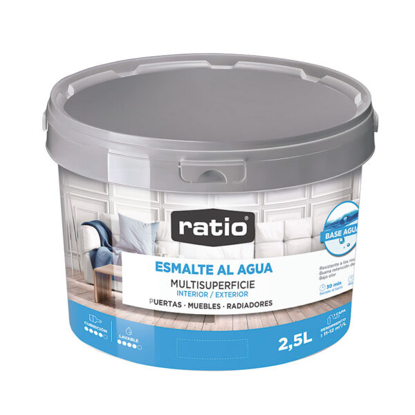 Esmalte acrílico multisuperficie ratio satinado blanco 2,5 l.