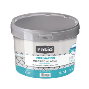 Imprimación multiusos mate al agua ratio blanco 750 ml.