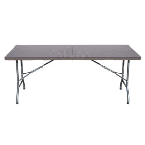 Mesa polietileno ratán plegable 179x74,5x72 cm