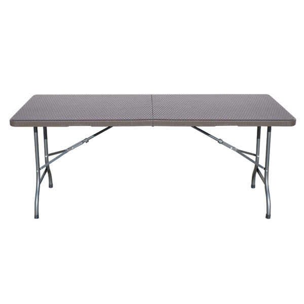 Mesa polietileno ratán plegable 179x74,5x72 cm