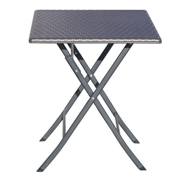 Mesa polietileno ratán plegable 61,5x61,5x73 cm