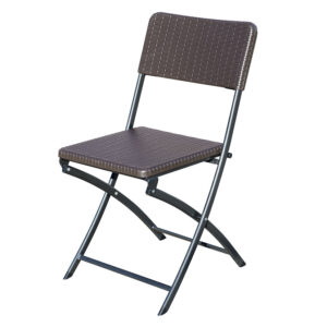 Silla polietileno ratán plegalbe, 2 unidades
