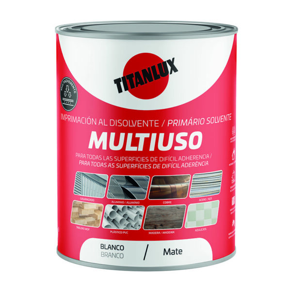 Imprimación anticorrosiva al disolvente de secado rápido.blanco750ml TITANLUX