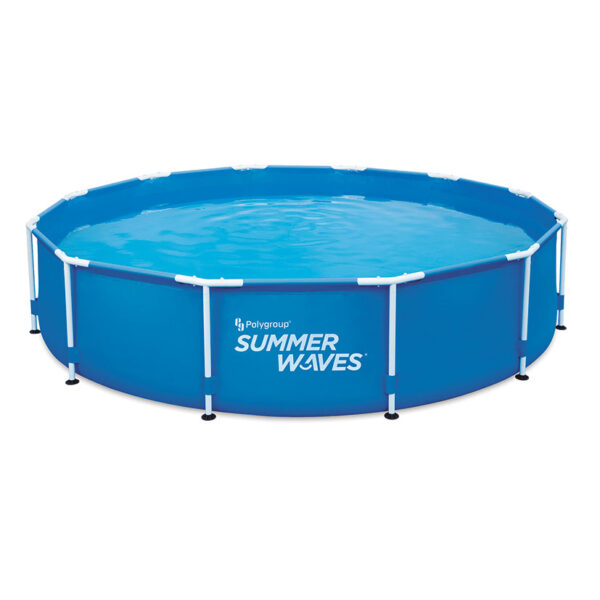 Piscina tubular  Ø 366X76  cm +depuradora. Imitación rattán