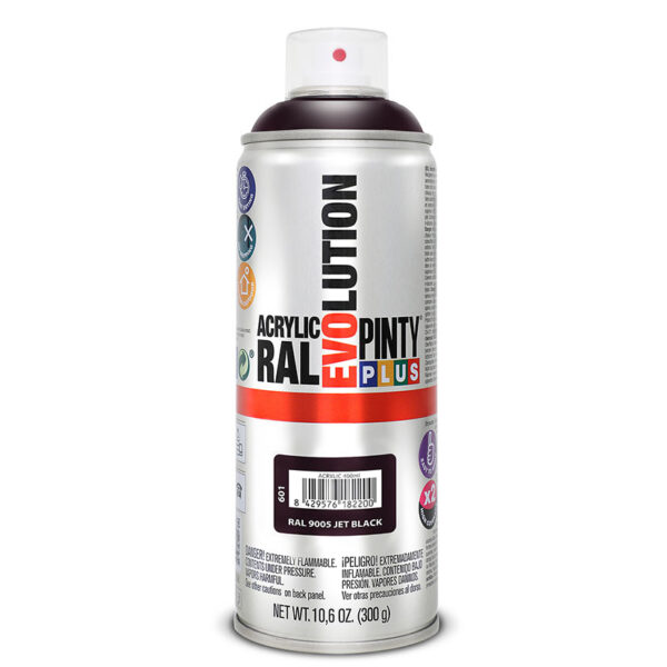 Pintura spray acrilica negro brill.400ml