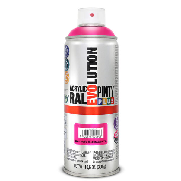 Pintura spray acrilica fucsia . 400ml