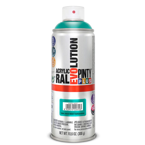Pintura spray acrilica azul turqu 400ml