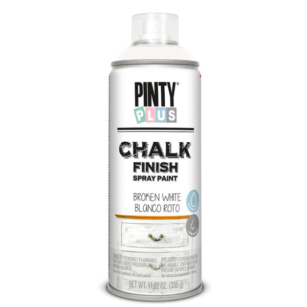 pintura spray chalk efecto tiza blanco