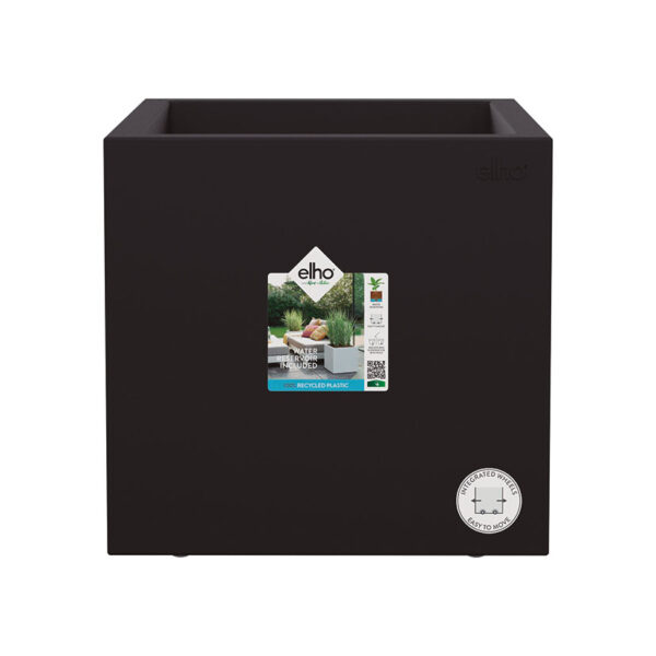 Maceta cubo 40 cm negro