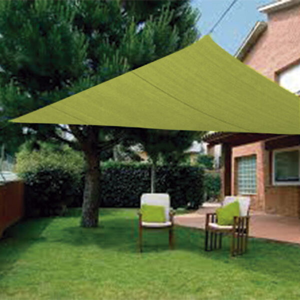 Toldo vela impermeable 3,6x3,6x3,6 m verde