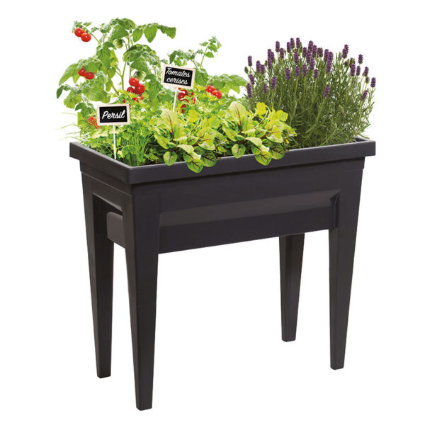 Huerto urbano vegetable city antracita 76x38xh. 68 cm. 57 l - Imagen 2