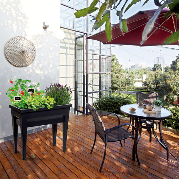 Huerto urbano vegetable city antracita 76x38xh. 68 cm. 57 l - Imagen 4