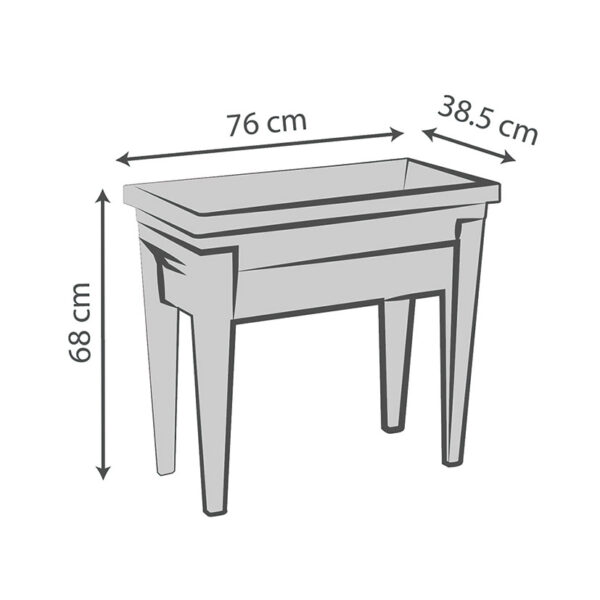 Huerto urbano vegetable city antracita 76x38xh. 68 cm. 57 l - Imagen 5