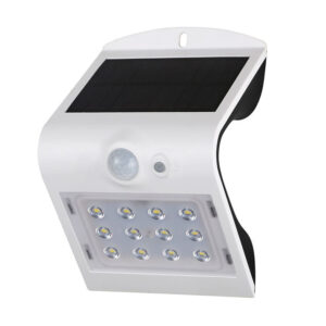 Aplique solar led 1,5W 4000k IP65 blanco