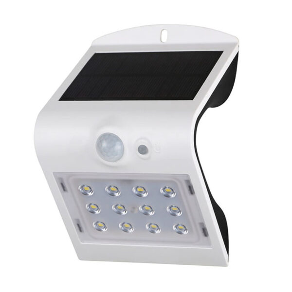 Aplique solar led 1,5W 4000k IP65 blanco