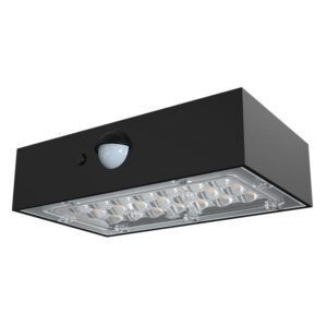 Aplique led solar IP65 350lm 3W negro