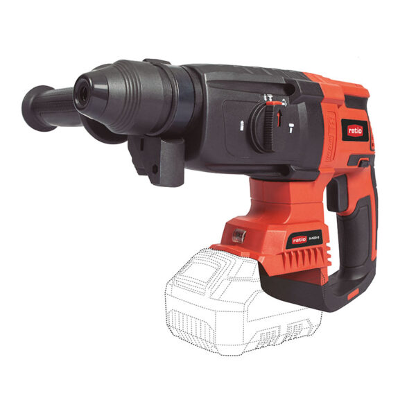 Martillo rotativo sds plus 4 func.rm20-b