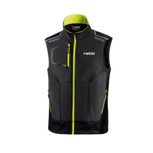 Chaleco gris/amarillo talla s