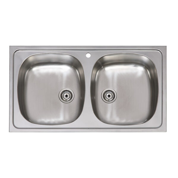 Fregadero acero inoxidable 2S PRÁCTIC Ares 80x51