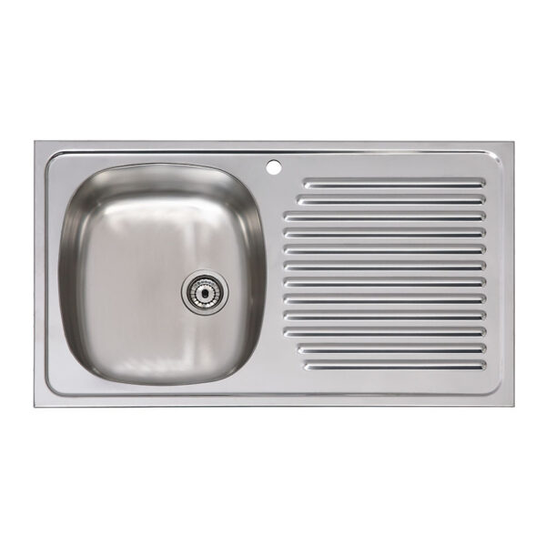 Fregadero acero inoxidable 1SE recha PRÁCTIC Ares 80x51