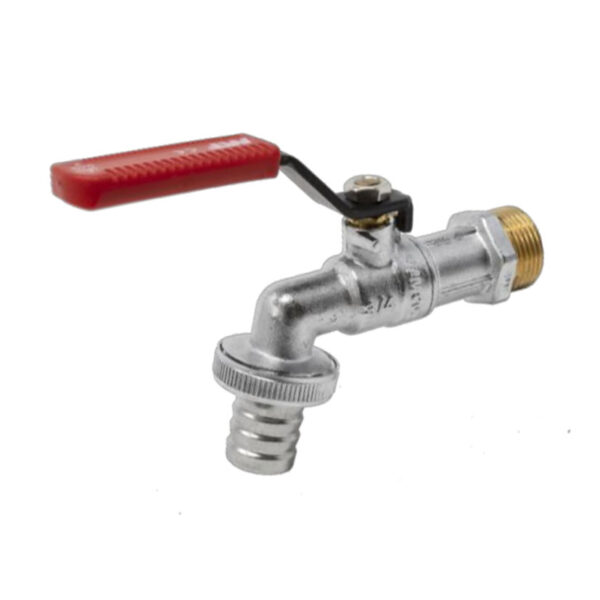 Grifo curvo de esfera de 3/4" a 1" de conexión racor manguera para jar