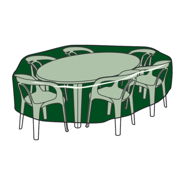 Funda muebles PE mesa+sillas Ø 205X90 cm - Imagen 2