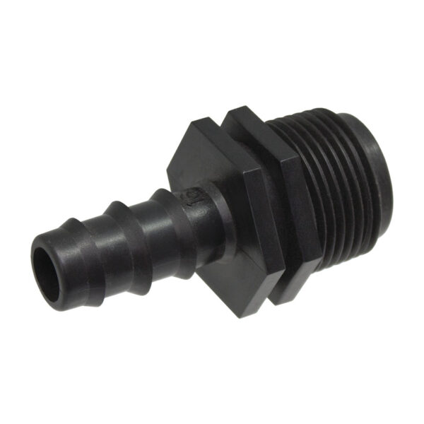 Riego goteo. Adpatador macho 16 mm X1/2"