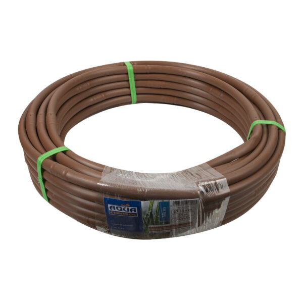 Riego goteo.Tubería 16 mmx25 m con goteros marrón