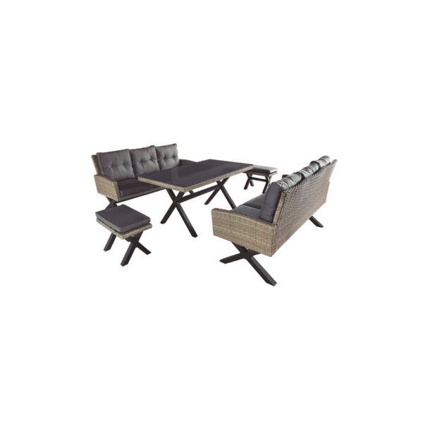 Conjunto Pascua. Sofas , 2 puffs y mesa