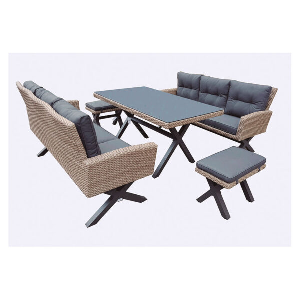 Conjunto Pascua. Sofas , 2 puffs y mesa - Imagen 2