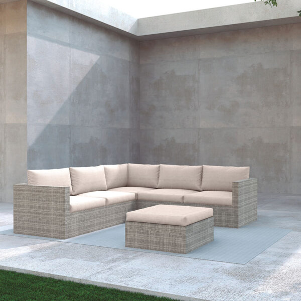 Conjunto rinconero ratán Fidji 2 sofás y mesa - Imagen 2