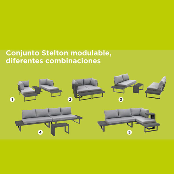 Conjunto Stelton sofá 2 plazas + mesa auxiliar - Imagen 2