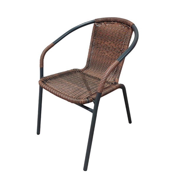 Silla Nori marrón apilable
