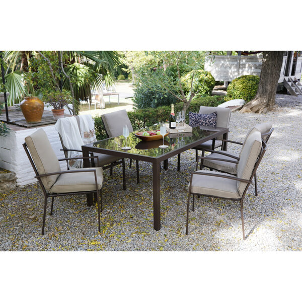 Conjunto Madeira. 6 sillones+ cojines. - Imagen 4