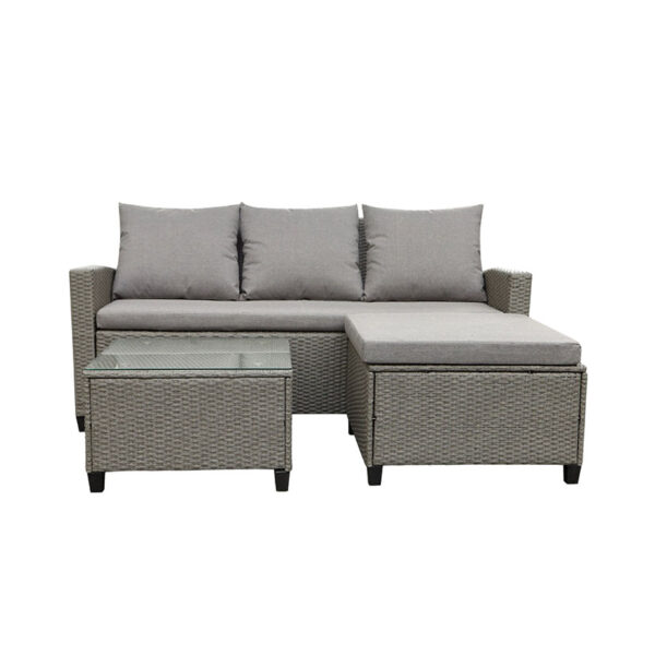 Conjunto Nilo rattan 3 piezas