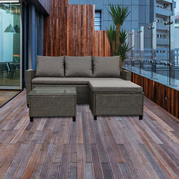 Conjunto Nilo rattan 3 piezas - Imagen 2