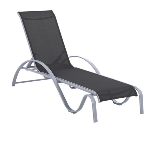 Tumbona Gala apilable acero/textilene  200x67 cm