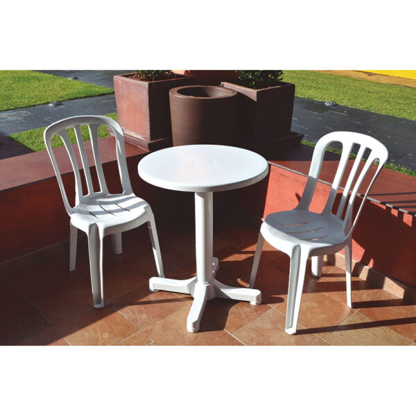 Mesa balcón Ø 60 cm. Blanca - Imagen 2