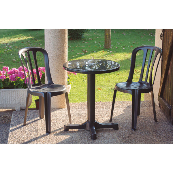 Mesa balcón Ø 60 cm. Antracita - Imagen 2