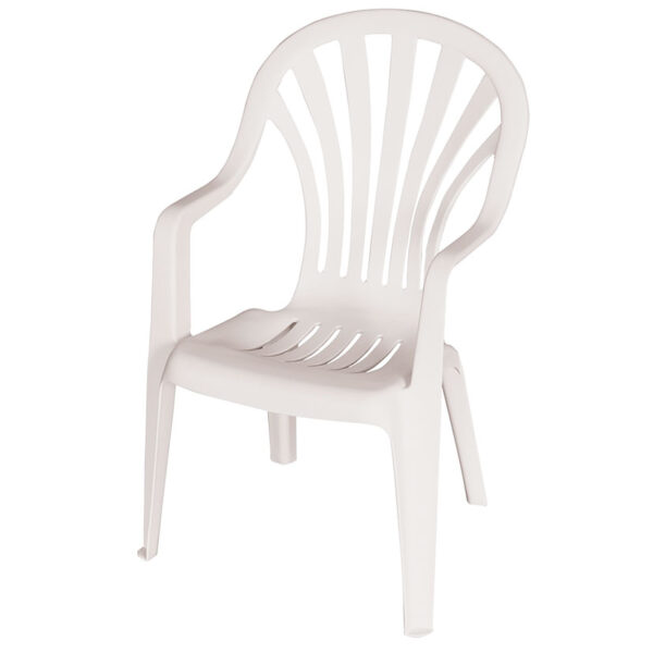 Sillón Telma monoblanco alto blanco