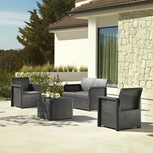 Conjunto Nassau storage grafito 120x60x59 cm - Imagen 2