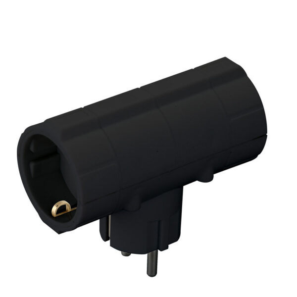 Adaptador doble tt cera.10a - 250v duole - negro DUOLEC