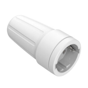 Base tt 10a-250v caucho blanco DUOLEC