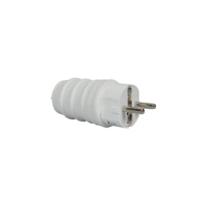 Clavija 4.8mm caucho 16a-250v blanco DUOLEC