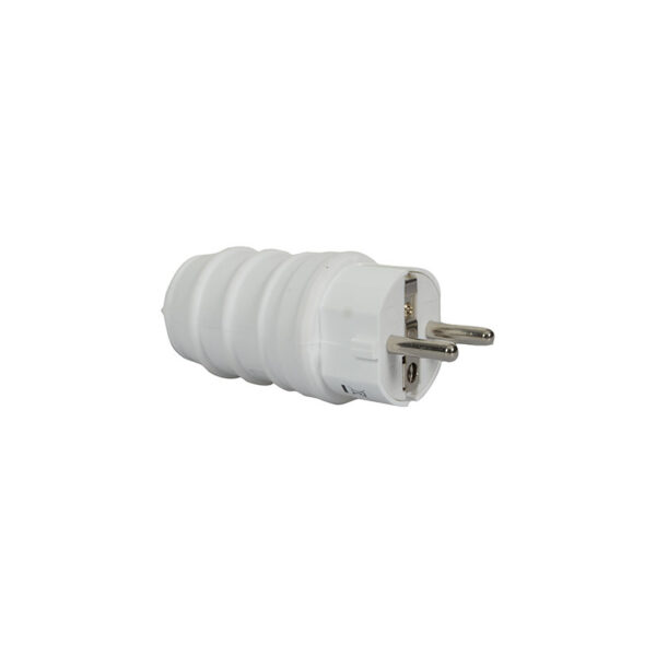 Clavija 4.8mm caucho 16a-250v blanco DUOLEC