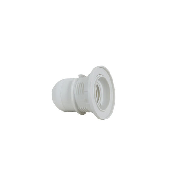 Portalamparas con arandela e27 blanco DUOLEC