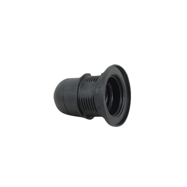 Portalamparas con arandela e27 negro DUOLEC