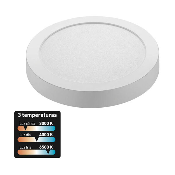 Downlight LED redondo. superficie. 18W.3
