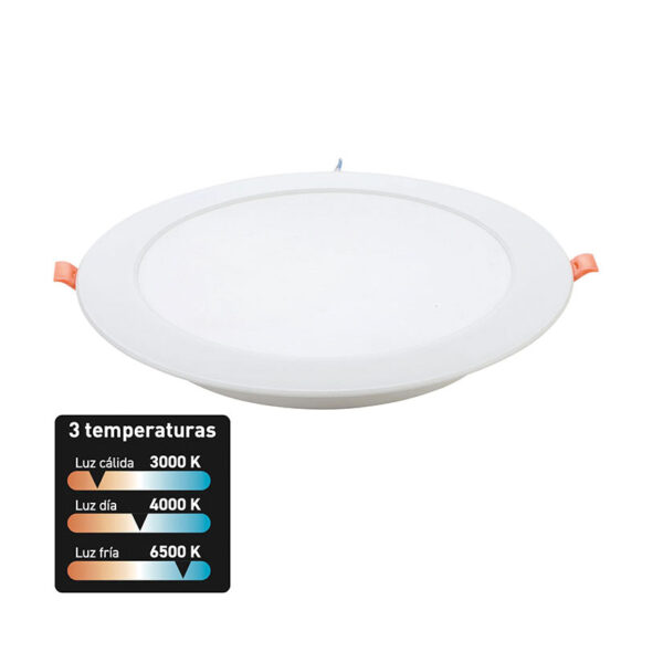 Downlight LED redondo. empotrar. 18W-3CCT