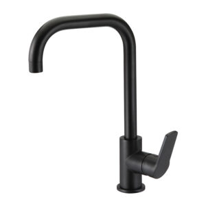 Grifo caño doble ángulo monomando cocina BORRÁS DUB2955NM negro mate